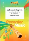 アンダンテとアレグレット（ギヨーム・バレイ）（ソプラノリコーダー+ピアノ）【Andante et Allegretto】