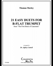 21のやさしいデュエット集（トマス・モーリー）（トランペット二重奏）【21 Easy Duets for B-Flat Trumpet】