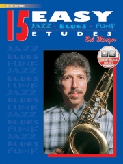 やさしいジャズ、ブルース＆ファンクのための15の練習曲集（ボブ・ミンツァー）（バリトンサックス）【15 Easy Jazz, Blues & Funk Etudes】