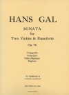 ソナタ・Op.96（ハンス・ガル） (ヴァイオリン二重奏+ピアノ)【Sonata Op. 96】