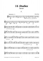 16の練習曲（ヨハン・ネイス）（クラリネット）【16 Studies】