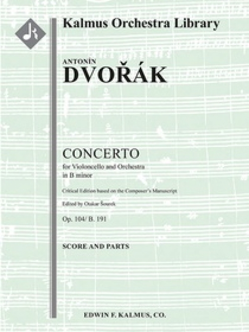 チェロ協奏曲・ロ短調・Op.104 (アントニン・ドヴォルザーク)（スタディスコア）【Concerto for Cello in B minor, Op. 104/B. 191】