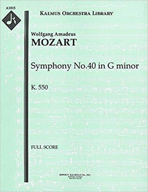 交響曲 第40番 ト短調 K.550（スコアのみ）【Symphony No. 40 in G minor, K. 550】