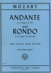 アンダンテ・ハ長調・K.315 ＆ ロンド・ニ長調・K. Anh. 184（モーツァルト）  (フルート＋ピアノ)【Andante in C Major Rondo in D Major】