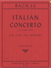 イタリア協奏曲・BWV971（バッハ）  (フルート＋ピアノ)【Italian Concerto, S. 971】