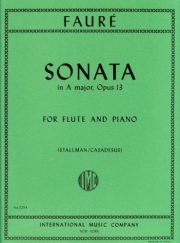 ヴァイオリン・ソナタ・イ長調・Op.13（ガブリエル・フォーレ）  (フルート＋ピアノ)【Sonata in A major, Op. 13】