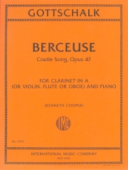子守歌・OP.47（ルイ・モロー・ゴットシャルク）  (フルート＋ピアノ)【Berceuse (Cradle Song), Opus 47】