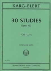 30の奇想練習曲・Op.107（ジークフリート・カーク・エラート）  (フルート)【30 Studies, Op. 107】
