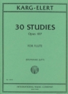 30の奇想練習曲・Op.107（ジークフリート・カーク・エラート）  (フルート)【30 Studies, Op. 107】