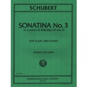 ソナチネ No.3・ト短調・D.408（フランツ・シューベルト）（Op. 137, No.3） (フルート＋ピアノ)【Sonatina No.3 in G minor, D. 408, (Op. 137, No.3)】