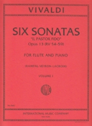 「忠実な羊飼い」６つのソナタ・第1巻（アントニオ・ヴィヴァルディ）  (フルート＋ピアノ)【Six Sonatas (Il Pastor Fido), Op. 13:Volume I】