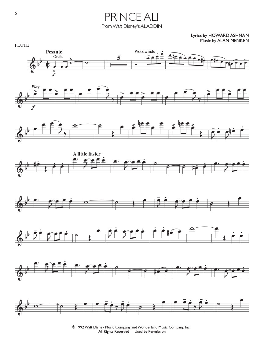 フルートの為のディズニー映画ヒット曲集（フルート）【Disney Movie Hits for Flute】 - 吹奏楽の楽譜販売はミュージックエイト