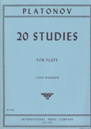 20の練習曲（ニコラス・ヴァシリー・プラトーノフ）  (フルート)【20 Studies】