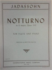 夜想曲・ト長調・Op.133（ザーロモン・ヤーダスゾーン）（フルート＋ピアノ）【Notturno in G major Op.133】
