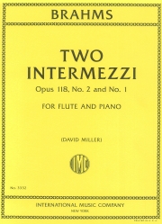2つの間奏曲・Op.118・No.2＆1（ヨハネス・ブラームス）（フルート＋ピアノ）【Two Intermezzi (from Op. 118, Nos. 2 & 1)】