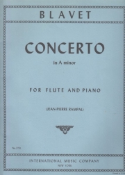 フルート協奏曲・イ短調（ミシェル・ブラヴェ）（フルート＋ピアノ）【Concerto in A minor】