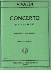 フルート協奏曲・イ短調・RV.440（アントニオ・ヴィヴァルディ）（フルート＋ピアノ）【Concerto in A minor, RV 440】
