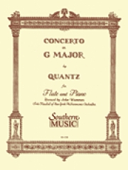 フルート協奏曲・ト長調（ヨハン・ヨアヒム・クヴァンツ）（フルート＋ピアノ）【Concerto In G Major】