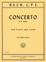 フルート協奏曲・ニ短調・WQ22（カール・フィリップ・エマヌエル・バッハ）（フルート＋ピアノ）【Concerto in D minor】