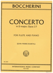 フルート協奏曲・ニ長調・Op.27（ルイジ・ボッケリーニ）（フルート＋ピアノ）【Concerto In D Major Op.27】