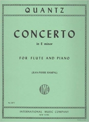 フルート協奏曲・ホ短調（ヨハン・ヨアヒム・クヴァンツ）（フルート＋ピアノ）【Concerto in E minor】