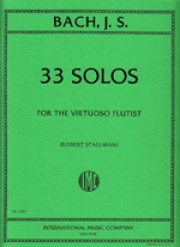 フルート奏者のための33の独奏曲（バッハ）（フルート）【33 Solos for the Virtuoso Flutist】