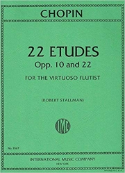 フルート奏者のための22の練習曲・Op.10 & 22（フレデリック・ショパン）【22 Etudes, Opp. 10 & 22 for the Virtuoso Flutist】