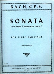 フルート・ソナタ・ト短調 WQ161（カール・フィリップ・エマヌエル・バッハ）（フルート＋ピアノ）【Sonata in G minor Conversation Sonata】