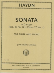 フルート・ソナタ・ト長調・Op.77 No.1（フランツ・ヨーゼフ・ハイドン）（フルート＋ピアノ）【Sonata in G major, Hob. III, No. 81d】