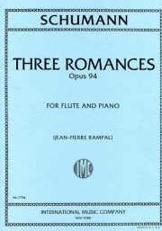 3つのロマンス・Op.94（ロベルト・シューマン）（フルート＋ピアノ）【3 Romances Op 94】