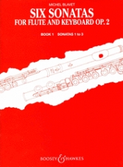 6つのソナタ・Op.2・第1巻（No.1-No.3）（ミシェル・プラヴェ）  (フルート＋ピアノ）【6 Sonatas Op 2 Bk 1 Sonatas 1-3】
