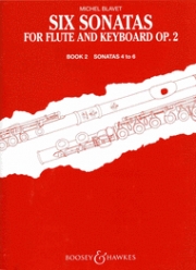 6つのソナタ・Op.2・第2巻（No.4-No.6）（ミシェル・プラヴェ）  (フルート＋ピアノ）【6 SONATAS OP 2 BK 2 SONATAS 4-6】