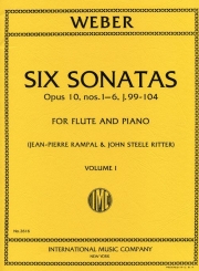 6つのソナタ・Op.10・第1巻（カール・マリア・フォン・ウェーバー）  (フルート＋ピアノ）【Six Sonatas Op. 10:Volume I】