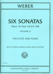 6つのソナタ・Op.10・第2巻（カール・マリア・フォン・ウェーバー）  (フルート＋ピアノ）【Six Sonatas Op. 10:Volume II】
