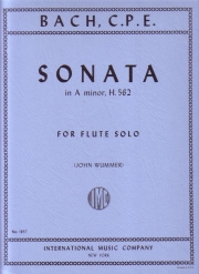 無伴奏フルート・ソナタ・イ短調（カール・フィリップ・エマヌエルバッハ）  (フルート）【Sonata in A minor】