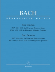 4つのソナタ BWV 1030、 1032、 1034、 1035  (フルート＋ピアノ）【Four Sonatas BWV 1030、 1032、 1034、 1035】