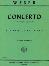 協奏曲・ヘ長調・Op.75（カール・マリア・フォン・ウェーバー）（バスーン+ピアノ）【Concerto in F major Opus 75】