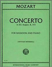 協奏曲・変ロ長調・K191（モーツァルト）（バスーン+ピアノ）【Concerto in B flat major. K. 191】