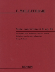 組曲-協奏曲・Op.16（エルマンノ・ヴォルフ＝フェラーリ）（バスーン+ピアノ）【Suite-Concertino Op. 16】