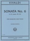 ソナタ・6番・変ロ長調・RV46（アントニオ・ヴィヴァルディ）（バスーン+ピアノ）【Sonata No. 6 in B flat major RV 46】
