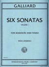 6つのソナタ・第1集（ヨハン・アーンスト・ガリアード）（バスーン+ピアノ）【Six Sonatas: Volume I】
