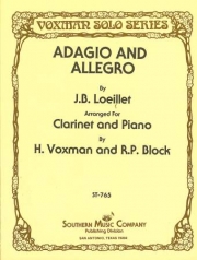 アダージョとアレグロ（ジャンバティスト・ルイエ）（クラリネット+ピアノ）【Adagio and Allegro】