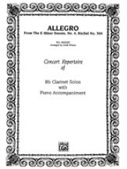 アレグロ(「ソナタ第4番　ホ短調」より)（モーツァルト）（クラリネット+ピアノ）【Allegro (from E Minor Sonata #4)】