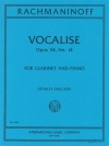 ヴォカリーズ Op.34 No.14 (A管用)(セルゲイ・ラフマニノフ）（クラリネット+ピアノ）【Vocalise  Opus 34  No. 14 (Clarinet in A)】