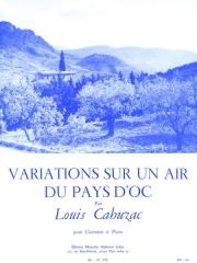 オック地方の旋律による変奏曲（ルイ・カユザック）（クラリネット+ピアノ）【Variations Sur Un Air Du Pays D'Oc】