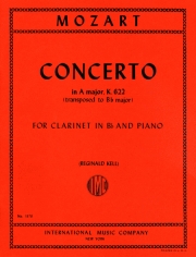 クラリネット協奏曲・イ長調・K.622（B♭管用）（モーツァルト）（クラリネット+ピアノ）【Concerto in A major  K. 622 Edition for Clarinet in B flat】