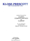 クローゼのクラリネット教本からの抜粋（クローゼ）（クラリネット）【Authentic Excerpts From Klose's Complete Method for Clarin】