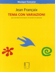 主題と変奏（ジャン・フランセ）（クラリネット+ピアノ）【Tema con Variazioni (Theme and Variations)】