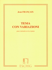 主題と変奏（ジャン・フランセ）（クラリネット+ピアノ）【Tema con Variazioni (Theme and Variations)】