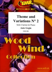 主題と変奏・第2番（アンテ・グルギン）（クラリネット+ピアノ）【Theme and Variations No.2】